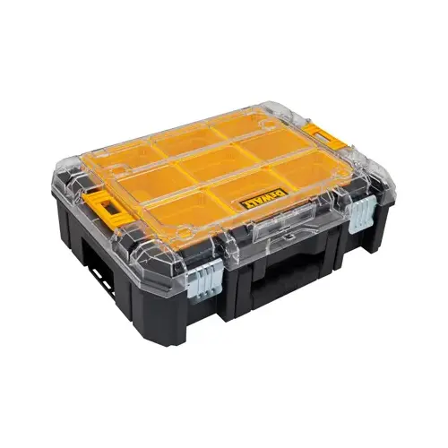 Tool Organizer with Clear Lid, 17.16 in W, 5.65 in H, Plastic, Black Tool Organizer with Clear Lid, 17.16 in W, 5.65 in H, Plastic, Black