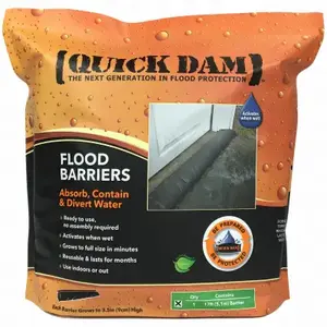Quick Dam QD617-1 Flood Barrier 3.5" H X 6.5" W X 204" L