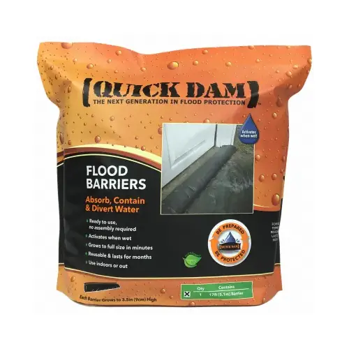 Flood Barrier 3.5" H X 6.5" W X 204" L Flood Barrier 3.5" H X 6.5" W X 204" L