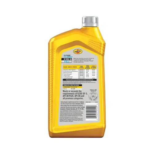Platinum Motor Oil, 10W-30, 1 qt Bottle Clear