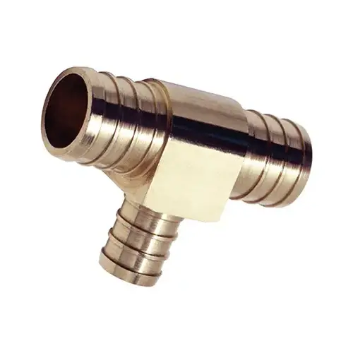 3/4 In. x 3/4 In. x 1/2 In. Barb Reducing Brass PEX Tee