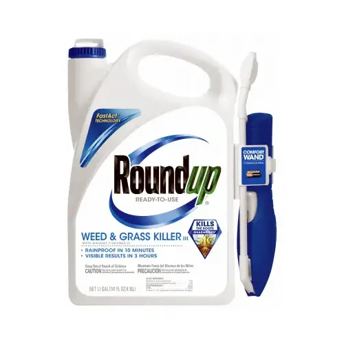 Weed and Grass Killer, Liquid, Wand Spray Application, 1.1 gal Bottle Hazy Weed and Grass Killer, Liquid, Wand Spray Application, 1.1 gal Bottle Hazy