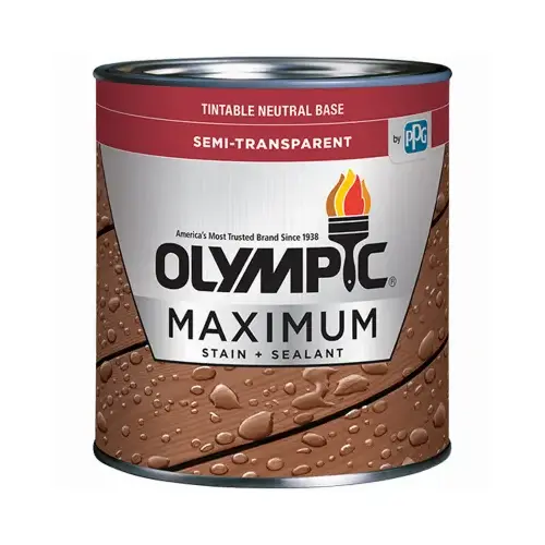 Stain and Sealer Semi-Transparent Satin Neutral Tint Base Oil Modified Urethane 1 gal Neutral - pack of 4 Stain and Sealer Semi-Transparent Satin Neutral Tint Base Oil Modified Urethane 1 gal Neutral - pack of 4