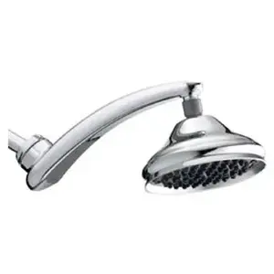 Waterpik RPB-173E RainFall+ Shower Head, Round, 1.8 gpm, 1 -Spray Function, Chrome, 6 in Dia, 13 in L, 6 in W