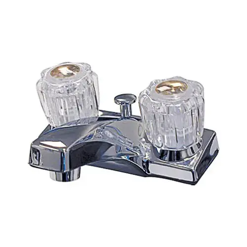 Lavatory Faucet with Pop-Up Assembly, 2-Handles, Chrome Lavatory Faucet with Pop-Up Assembly, 2-Handles, Chrome