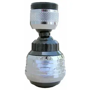 LARSEN SUPPLY CO., INC. 09-1230 Siroflex Kitchen Swivel Spray Aerator, 360 Degree, Black & Chrome