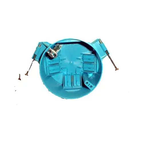 Ceiling Box, 4 in W, 4 in D, 2-1/4 in H, 1 -Gang, Polycarbonate, Blue Ceiling Box, 4 in W, 4 in D, 2-1/4 in H, 1 -Gang, Polycarbonate, Blue