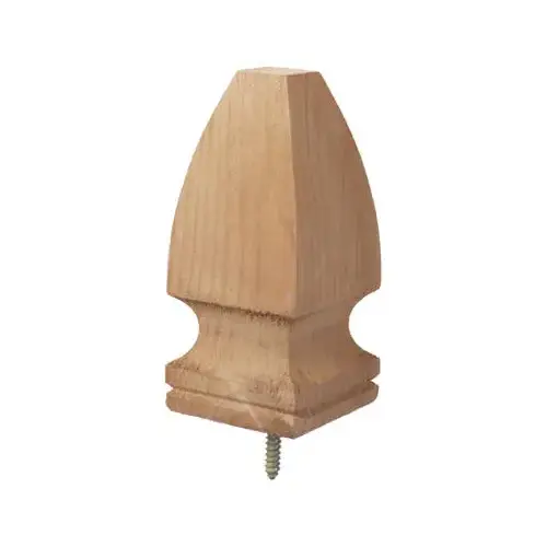 Post Top, 6-3/4 in H, French Gothic, Pine, White
