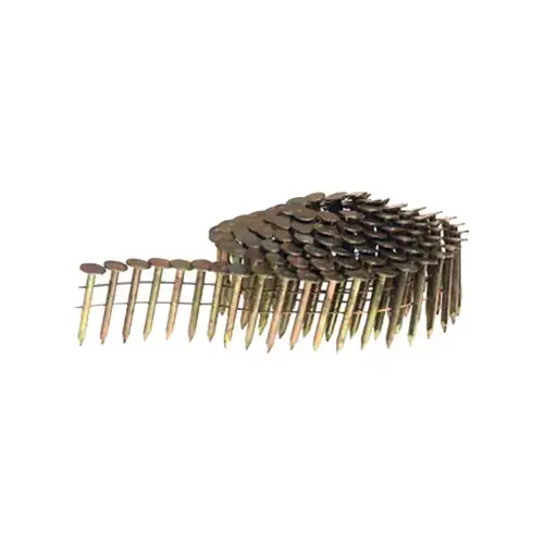 Roofing Nail, 1-1/2 in L, Galvanized Steel, Full Round Head, Smooth Shank Gold - pack of 7200 Roofing Nail, 1-1/2 in L, Galvanized Steel, Full Round Head, Smooth Shank Gold - pack of 7200
