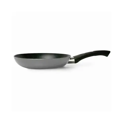 Elements Frying Pan, 11 in Dia, Aluminum, Gray, Non-Stick: Yes, Dishwasher Safe: Yes