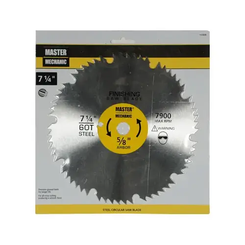 Steel Combo Circular Saw Blade, 60-Tooth x 7-1/4-In.