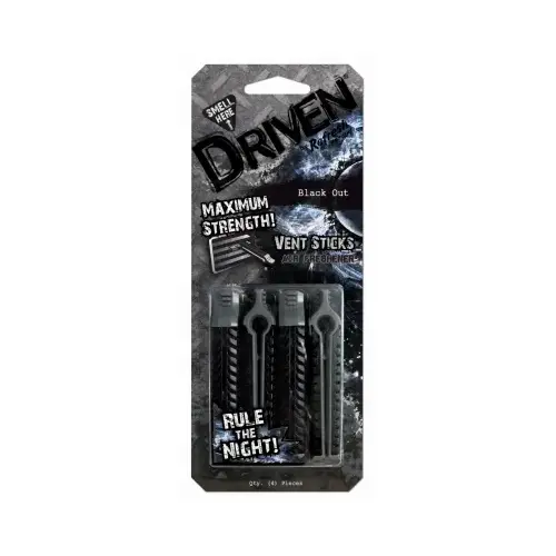 Driven Car Air Freshener, Vent Stick, Titanium Rain Scent - pack of 4