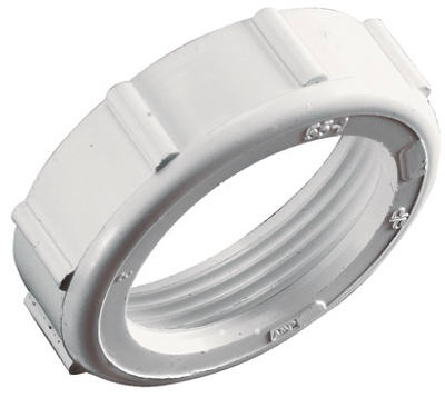Keeney 56WK Drain Slip Joint Wing Nut With Washer, White Plastic, 1.25 x 1.25-In.