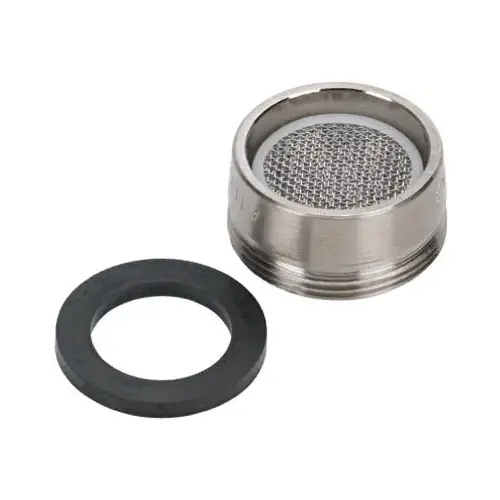 Replacement Brass Aerator Assembly, Brushed Nickel, Male Thread Replacement Brass Aerator Assembly, Brushed Nickel, Male Thread