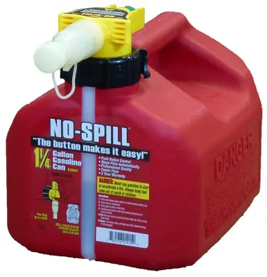No-Spill Gas Can CARB Compliant Red 1-1/4 Gallons 1415 No-Spill Gas Can CARB Compliant Red 1-1/4 Gallons 1415