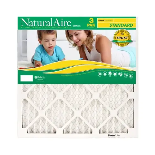 NaturalAire Standard Pleated Air Filter, 90 Days, 16x25x1-In - pack of 12 NaturalAire Standard Pleated Air Filter, 90 Days, 16x25x1-In - pack of 12