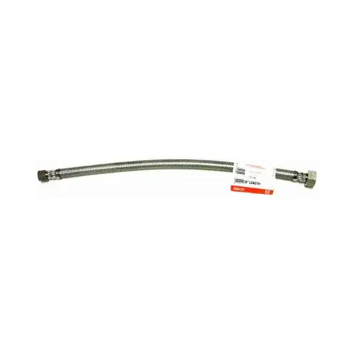 Click Seal Series Water Supply Connector, 3/8 x 1/2 in, Compression x FIP, Polymer/Stainless Steel Click Seal Series Water Supply Connector, 3/8 x 1/2 in, Compression x FIP, Polymer/Stainless Steel