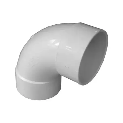 PVC Pipe Long Turn Elbow, 90-Degree, Hub x Hub, 3-In. PVC Pipe Long Turn Elbow, 90-Degree, Hub x Hub, 3-In.