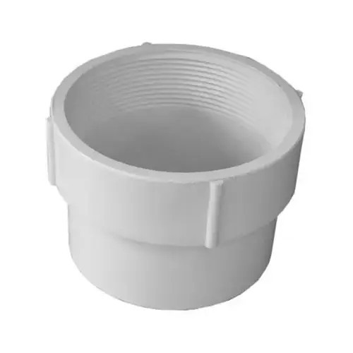 PVC Pipe Female Adapter, Hub x Female Iron Pipe,4-In.