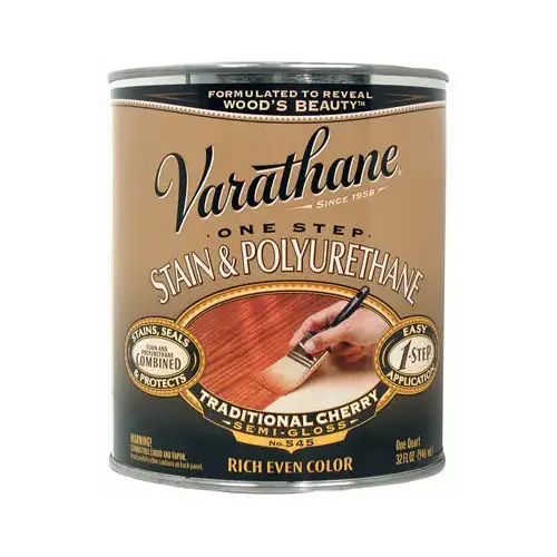 Traditional Cherry Wood Stain & Polyurethane, Qt. Traditional Cherry Wood Stain & Polyurethane, Qt.