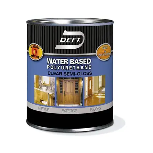 Polyurethane, Semi-Gloss, Interior & Exterior, Water-Base, 1-Qt.