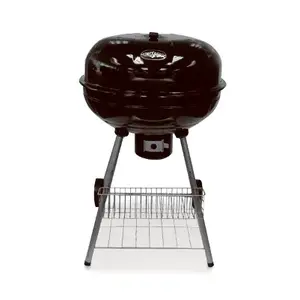 FNW/FERGUSON CBC22043M Charcoal Kettle Grill, Black Porcelain-Coated Bowl, 22 In.
