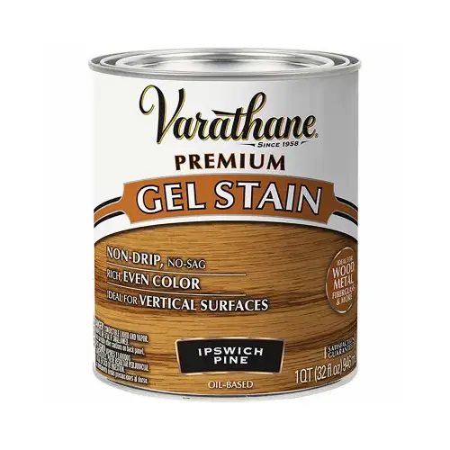 Gel Stain Premium Ipswich Pine Oil-Based Linseed Oil Modified Alkyd 1 qt Ipswich Pine Gel Stain Premium Ipswich Pine Oil-Based Linseed Oil Modified Alkyd 1 qt Ipswich Pine