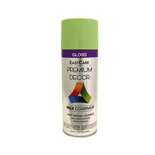 Premium Decor Spray Paint, Apple Green Gloss, 12-oz. Premium Decor Spray Paint, Apple Green Gloss, 12-oz.