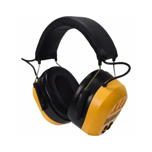 Premium Bluetooth Hearing Protector Earmuff, 25 NRR, Yellow, Over the Head Premium Bluetooth Hearing Protector Earmuff, 25 NRR, Yellow, Over the Head