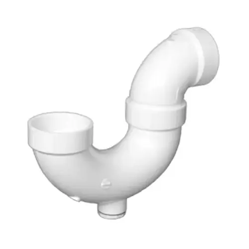 Schedule 40 PVC P-Trap With Cleanout, 1-1/2-In.