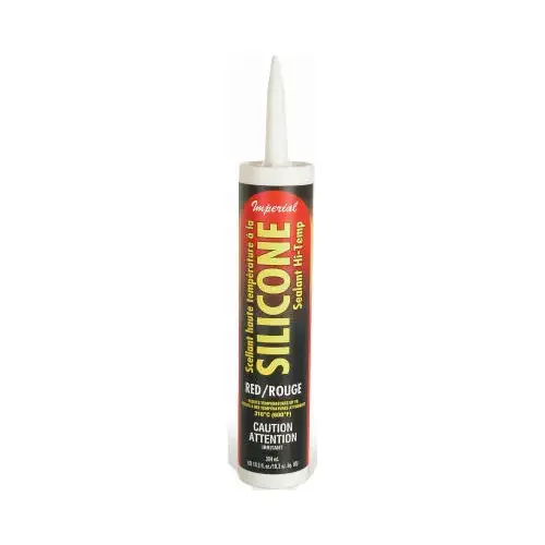 Silicone Sealant, Paste, Red, 10.3 oz Cartridge Silicone Sealant, Paste, Red, 10.3 oz Cartridge