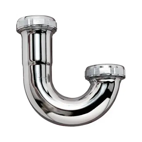 Sink Trap J Drain Pipe, Satin Nickel, 20-Ga., 1-1/2 x 1-1/2-In. Sink Trap J Drain Pipe, Satin Nickel, 20-Ga., 1-1/2 x 1-1/2-In.