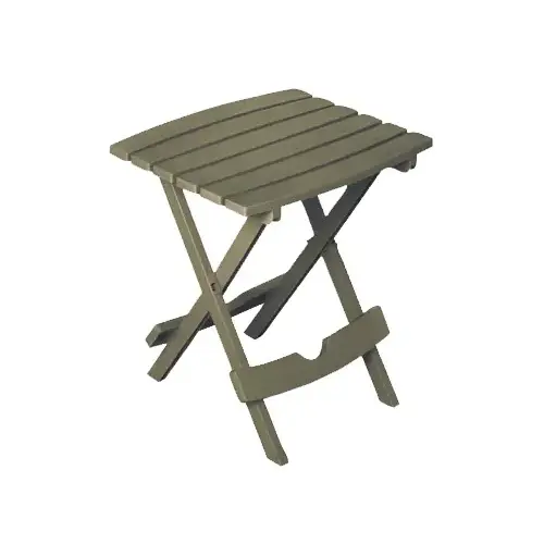 Quik-Fold Side Table, 15-1/4 in W, 17-3/8 in D, 19-3/4 in H, Resin Frame, Rectangular Table Quik-Fold Side Table, 15-1/4 in W, 17-3/8 in D, 19-3/4 in H, Resin Frame, Rectangular Table