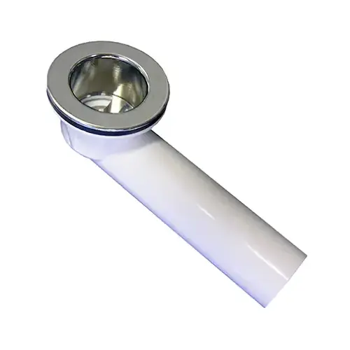 Bath Tub Waste/Overflow Bath Shoe, PVC, Chrome, 1.5-In. Bath Tub Waste/Overflow Bath Shoe, PVC, Chrome, 1.5-In.