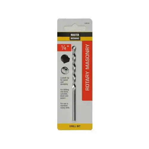Masonry Drill Bit, 1/4 x 4-In. Masonry Drill Bit, 1/4 x 4-In.