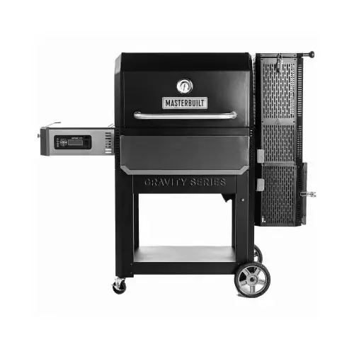 DigitalFan Gravity Digital Charcoal Grill and Smoker, Charcoal, Iron/Steel, Black