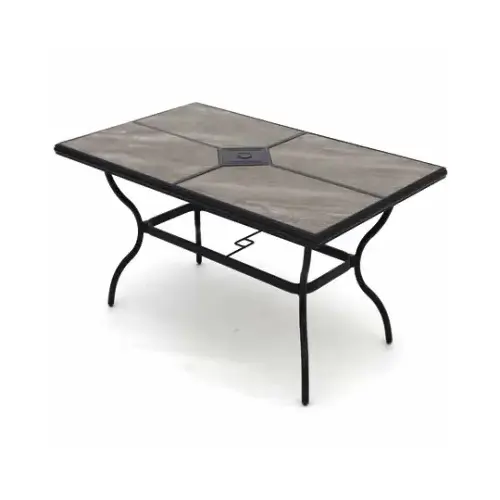 Brookfield Drop In. Tile Aluminum Dining Table, 40 x 60 In. Brookfield Drop In. Tile Aluminum Dining Table, 40 x 60 In.
