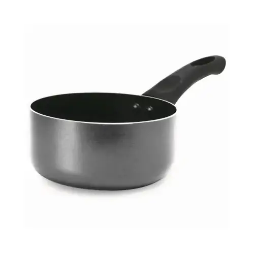 Elements Non-Stick Saucepan, 1 qt Capacity, Aluminum, Gray, Ergonomic Handle Elements Non-Stick Saucepan, 1 qt Capacity, Aluminum, Gray, Ergonomic Handle