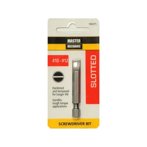 Slotted Screwdriver Power Bit, #10-12, 2-In. Slotted Screwdriver Power Bit, #10-12, 2-In.