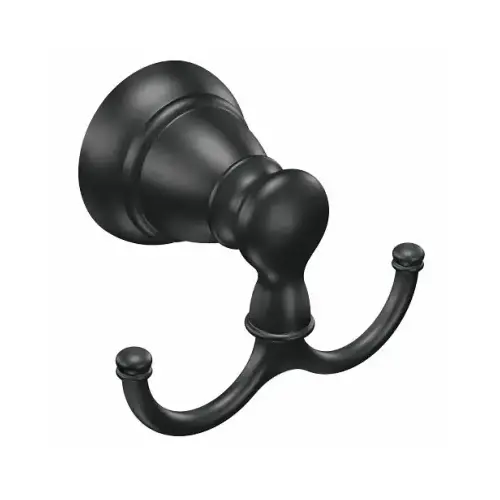 Banbury Double Robe Hook, Matte Black
