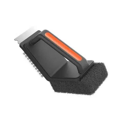 Mr. BAR-B-Q Dual Head Grill Brush Scrub Pad and Scraper, Stainless Steel Bristle, Thermoplastic Rubber Handle Mr. BAR-B-Q Dual Head Grill Brush Scrub Pad and Scraper, Stainless Steel Bristle, Thermoplastic Rubber Handle