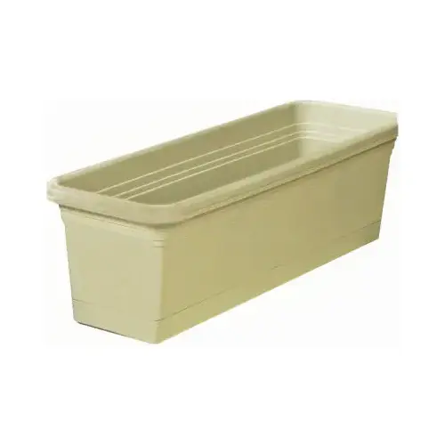 Rolled Rim Window Box Planter, 8 in W, 29-3/4 in D, Dynamic Design, Polyresin, Olive Green - pack of 12 Rolled Rim Window Box Planter, 8 in W, 29-3/4 in D, Dynamic Design, Polyresin, Olive Green - pack of 12