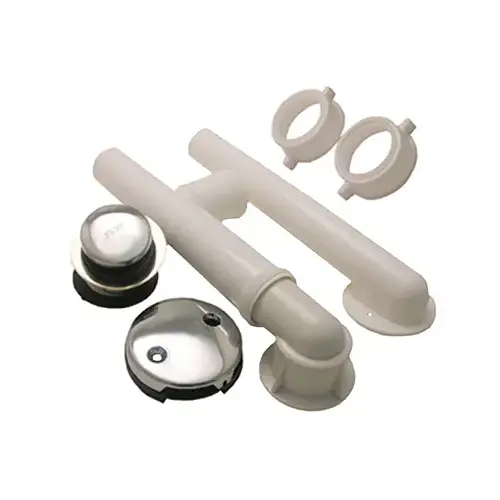Bathtub Waste And Overflow Assembly, PVC, Chrome, 1.5-In. Bathtub Waste And Overflow Assembly, PVC, Chrome, 1.5-In.