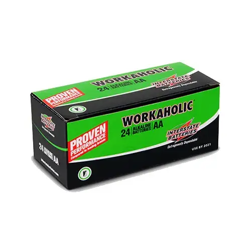 Workaholic Alkaline Battery, AA - pack of 24