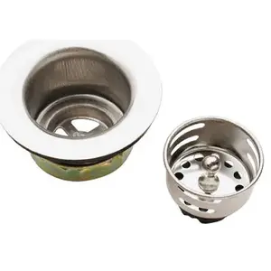 Keeney 878PC Jr. Duo Sink Strainer, Stainless Steel Basket, 2 - 2-1/2-In.