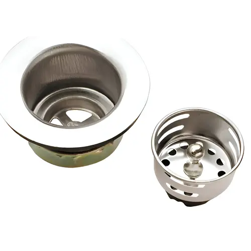 Jr. Duo Sink Strainer, Stainless Steel Basket, 2 - 2-1/2-In. Jr. Duo Sink Strainer, Stainless Steel Basket, 2 - 2-1/2-In.