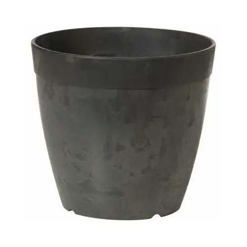 Dolce Planter, Plastic, Water-Minder, Black, 10-In. Round Dolce Planter, Plastic, Water-Minder, Black, 10-In. Round