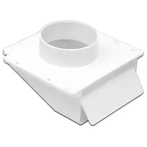LAMBRO INDUSTRIES 143WP Under-Eave Dryer Vent, White Plastic, 4-In. Collar