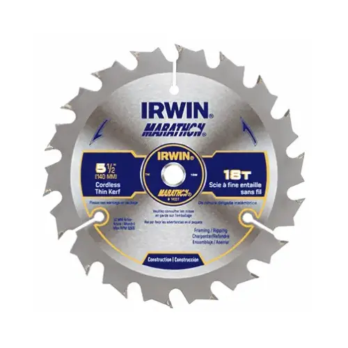 Cordless Circular Saw Blades, 5 1/2 in, 18 Teeth Cordless Circular Saw Blades, 5 1/2 in, 18 Teeth