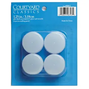 PATIO MASTER CORP 004-1 Patio Furniture Leg Cap, 1.25-In - pack of 4